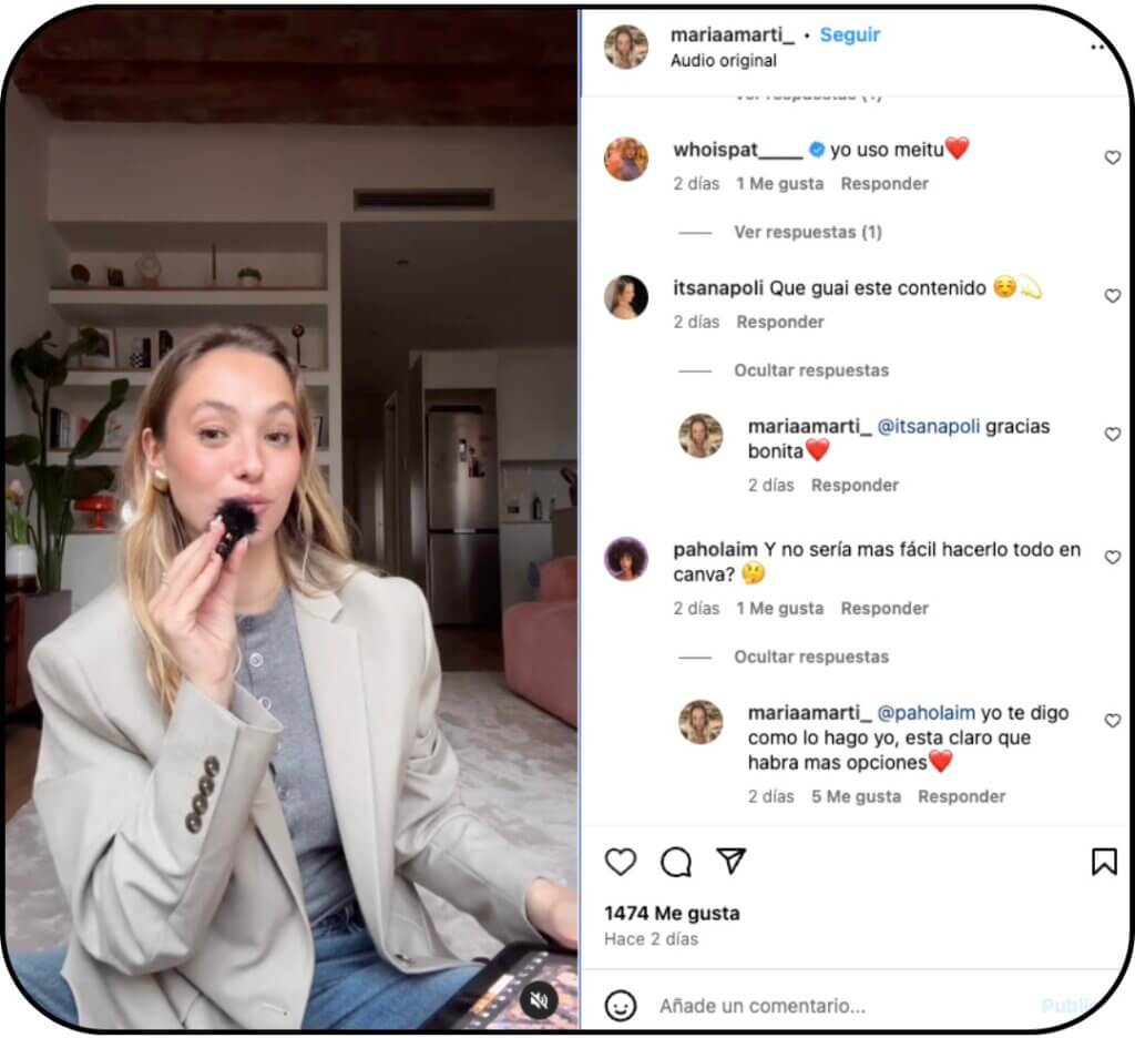 Revisa su interacción con la audiencia 